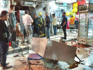 . انفجار پیتزافروشی در بندرعباس/ بررسی علت حادثه ادامه دارد