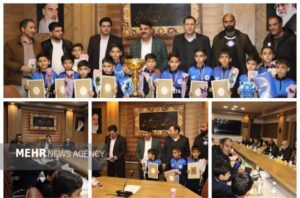 تجلیل از استعدادهای فوتبالی نونهالان در باغستان با حضور مسئولان شهری