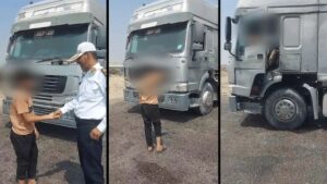 توقیف کامیون ۱۰ چرخ با راننده ۱۷ ساله در اهواز