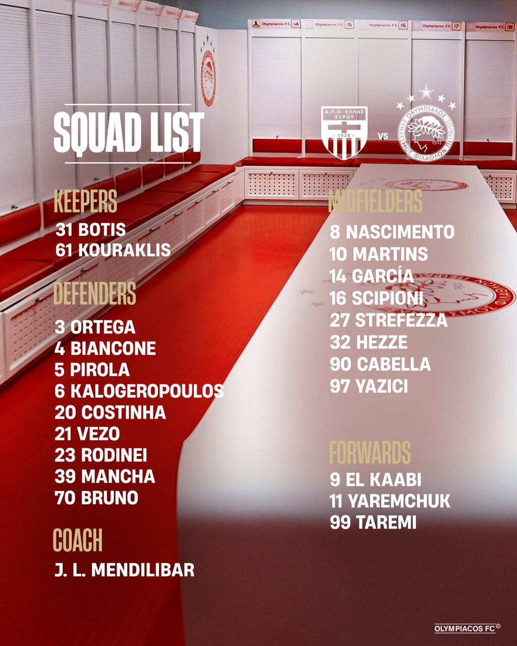 فهرست اعزامی المپیاکوس اعلام شد / طارمی در جمع مسافران حضور دارد؟