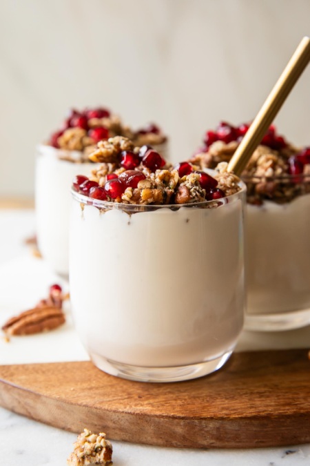 روش درست کردن پودینگ انار و گردوی پکان