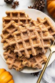 طرز تهیه وافل کدوحلوایی پروتئینی و سالم