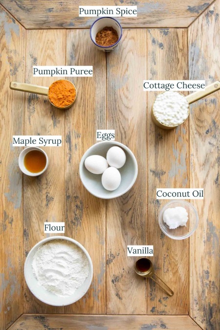 مواد لازم برای وافل کدوحلوایی با پنیر کوتاژ