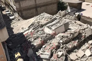 جزئیات ریزش یک ساختمان ۲ طبقه در کوی علوی اهواز