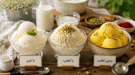 طرز تهیه بستنی خانگی قدم به قدم؛ با شیر، با ثعلب و بدون ثعلب